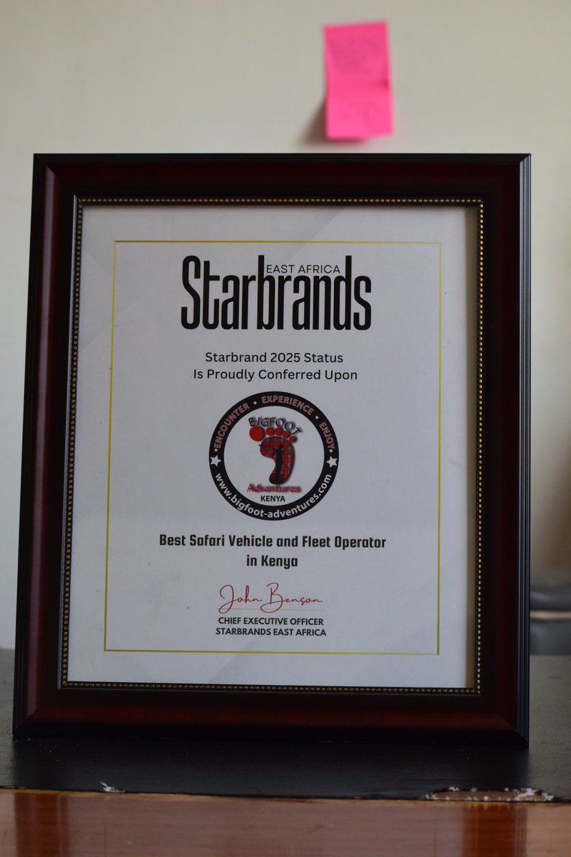 ToskKenya's tweet image. Congratulations to our TOSK member Bigfoot Adventures Kenya @BigfootA for winning the Starbrands East Africa Award 2025–2026 as the Best Safari Vehicle &amp;amp; Fleet Operator in Kenya! 

#TOSK #TourismKenya #StarbrandsAwards #BigfootAdventures