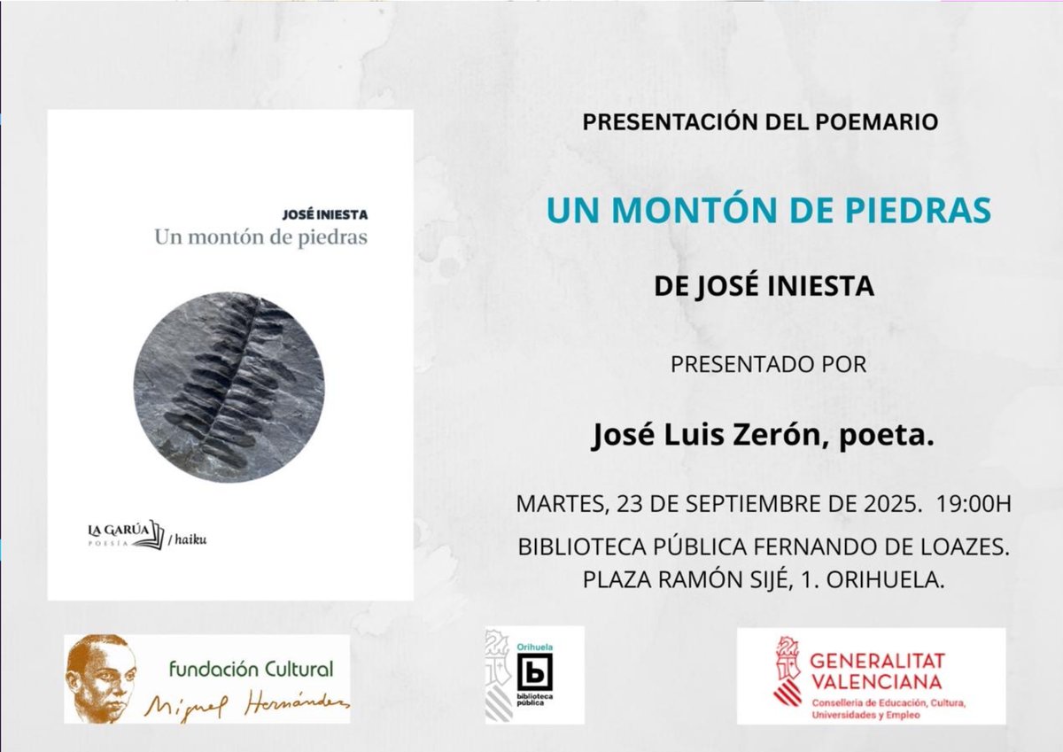 Si les interesa la poesía de calidad y el haiku en particular , tienen una cita importante en la Biblioteca.