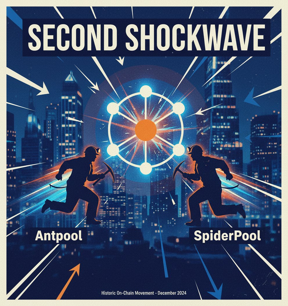 The SECOND SHOCKWAVE has arrived.

The <a href="/SpiderPool_com/">SpiderPool</a> just moved 5B NAT - the second miner to adopt after <a href="/AntPoolofficial/">ANTPOOL</a> .

The message is clear: miners are racing to claim their share as the NAT protocol delivers real on-chain incentives. 

This isn’t just a trend; it’s a