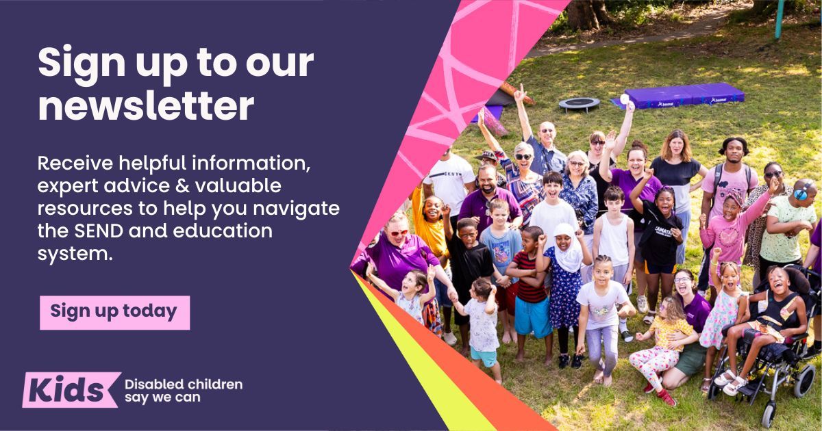 Every stage of school can bring new questions. 

That's why we’ve created a range of helpful guides on SEND and the education system to help you access the support your family needs. 

Sign up to our newsletter to receive resources straight to your inbox: kids.org.uk/newsletter-sig…