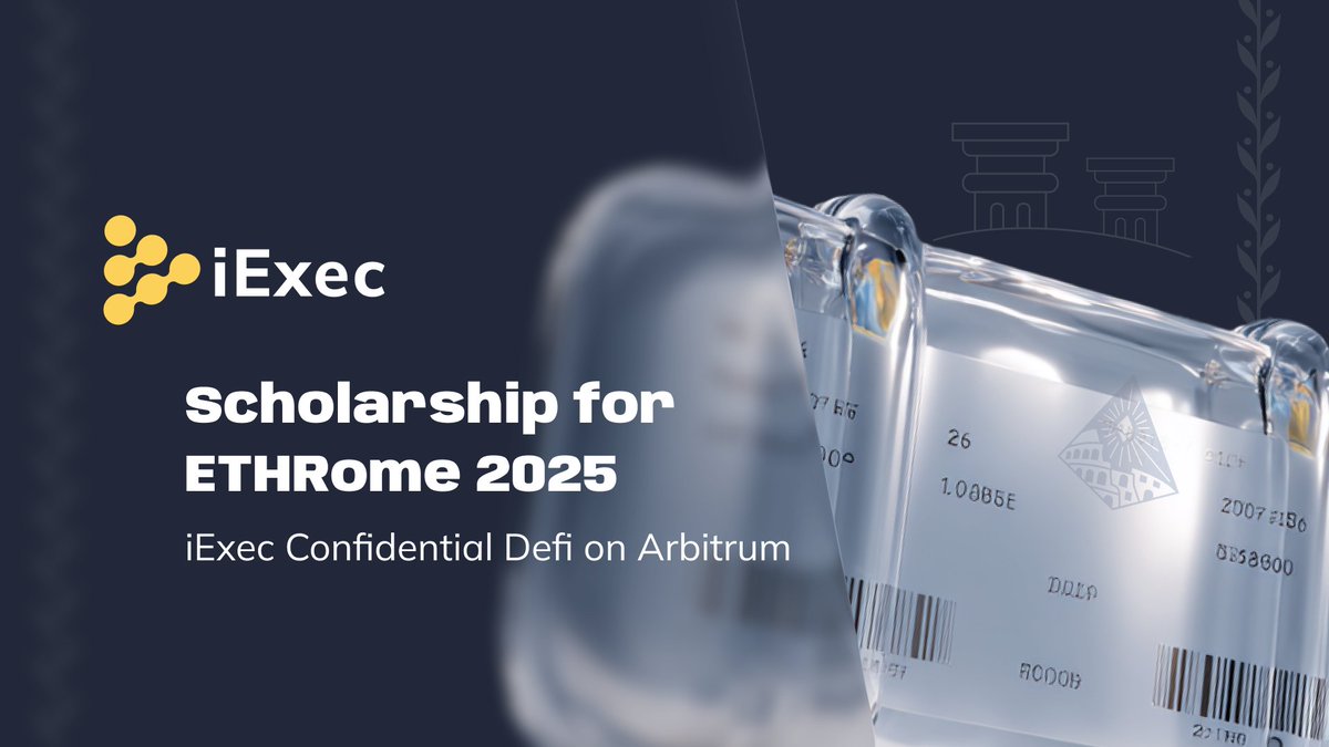 ML | DevRel @iEx_ec (@martinlecl) on Twitter photo 👇 Hey Web3 builders, wanna go to <a href="/ETHRome/">ETHRome 🇮🇹</a>  for free!! 👇 
🎓 <a href="/iEx_ec/">iExec RLC</a>  Scholarship for ETHRome 
We’re funding one team with a $1,500 travel & lodging scholarship to join ETHRome (Oct 17–19) and build the next big idea in Confidential DeFi using iExec tech.
The winner will be 👇 Hey Web3 builders, wanna go to <a href="/ETHRome/">ETHRome 🇮🇹</a>  for free!! 👇 
🎓 <a href="/iEx_ec/">iExec RLC</a>  Scholarship for ETHRome 
We’re funding one team with a $1,500 travel & lodging scholarship to join ETHRome (Oct 17–19) and build the next big idea in Confidential DeFi using iExec tech.
The winner will be