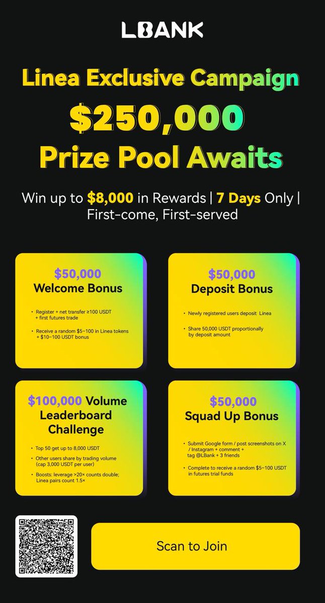 Join and earn more Linea
lbank.com/activity/LINEA…

<a href="/LBank_Exchange/">LBank.com</a> 

<a href="/JimmyNeesh/">Jimmy Neesham</a> <a href="/karishmakotak/">Karishma Kotak (KK)</a> <a href="/Kathbum/">Katherine Ryan</a>