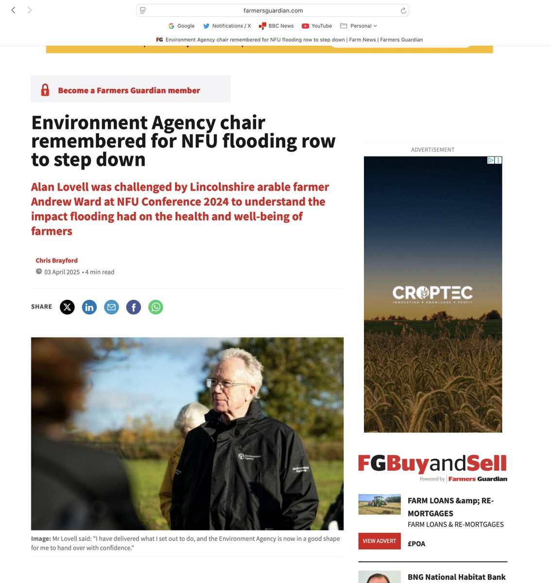 Alan Lovell chair of the <a href="/EnvAgency/">Environment Agency</a> announced he was stepping down back in April.

His term is due to runout at the end of this month.
Has Defra advertised his job yet, has someone else been appointed, anyone know what's going on???

Inquiring minds need to know.