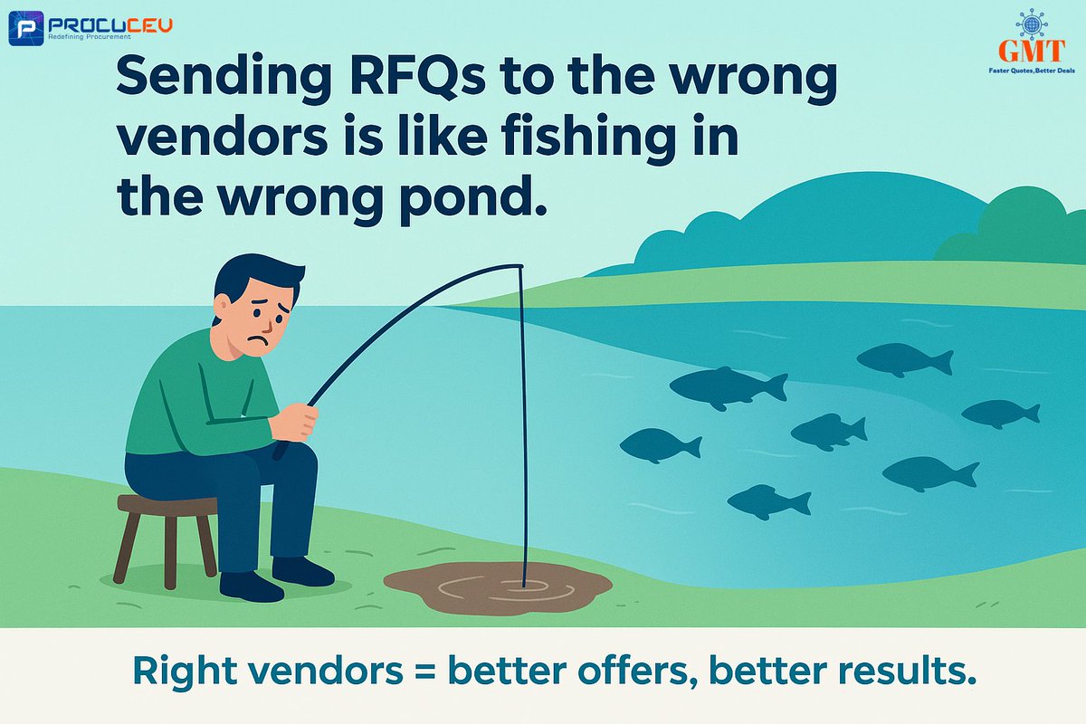 procucev's tweet image. 🚫Don't waste time on wrong vendors!
Misdirected RFQs waste time & opportunities.🎯
GMT connects you to right vendors for better offers & faster results.
✨Right vendors = Better results.
👉Raise RFQ at procucev.com.
#Procurement #Sourcing #RFQ #B2B #GMT #Prpcucev