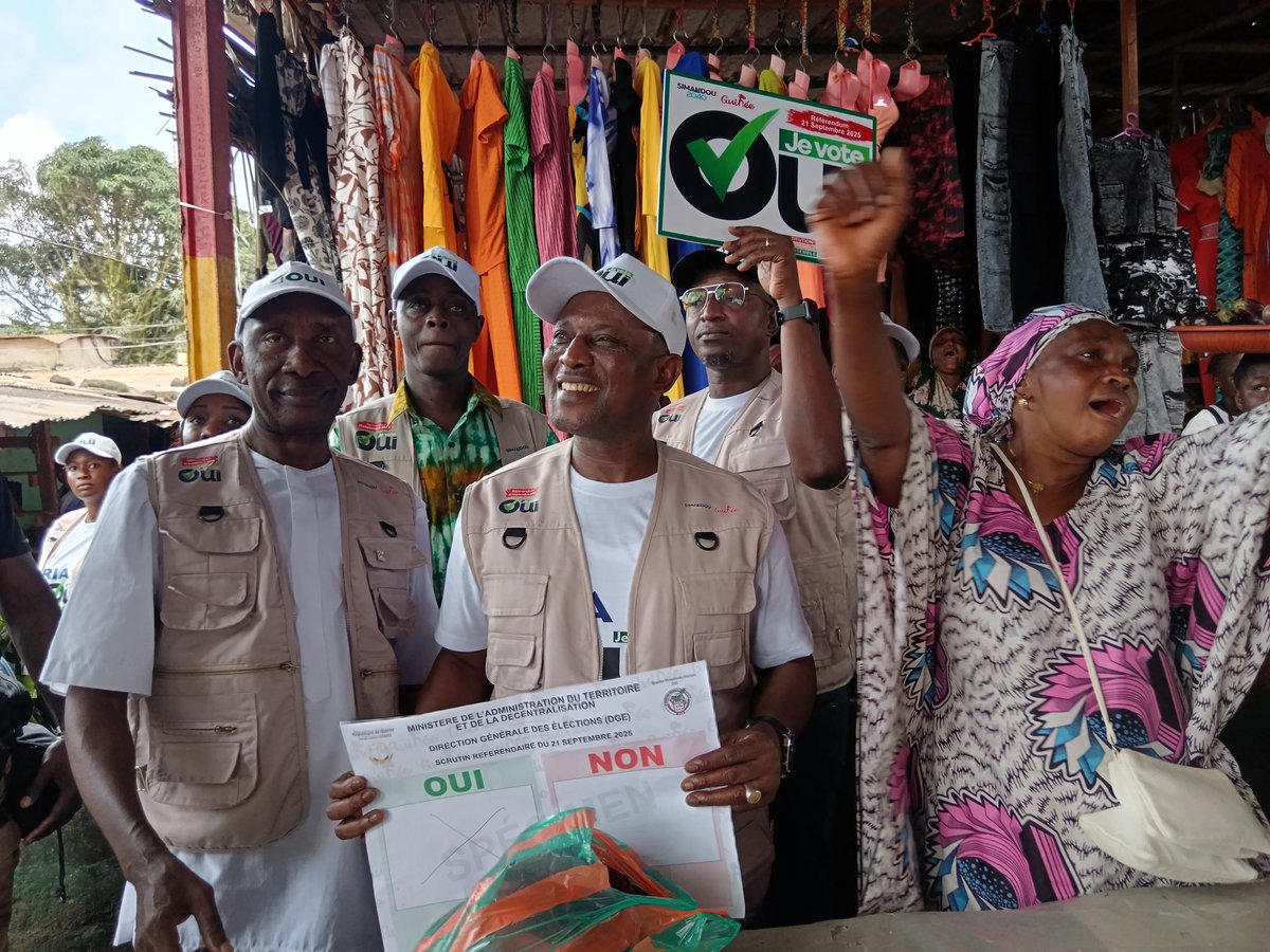 Dimanche prochain, 21 septembre 2025, les guinéens seront aux urnes pour exprimer leur choix sur la nouvelle Constitution.

Depuis le vendredi 12 septembre, je suis avec l'équipe de campagne du Conseil National de la Transition dans la préfecture de Fria.