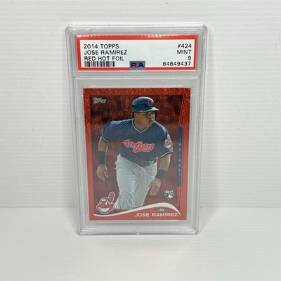 2014 Topps Red Hot Foil Jose Ramirez #424 RC Colour Match PSA 9 #ad #thehobby cardpromoter.com/2025/09/15/bas…