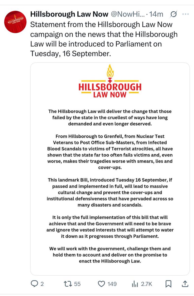 The new #HillsboroughLaw shows the power of persistence. A duty of candour &amp; accountability in public office is vital. 

For the vaccine injured &amp; bereaved, this could be a turning point—ending cover-ups, ensuring honesty, and giving families the justice they deserve. 
#VIBUK
