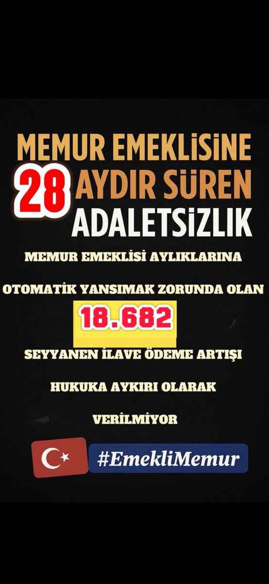 BirsenEy's tweet photo. Zamlar, vergiler, harçlar yağmur gibi yağıyor ama maaşlar olduğu gibi duruyor, hükümet emekli memura olan borcunu bile ödemiyor.
#EmekliMemur'a 350 bin lira borcunuz var! 
#MemurEmeklisineAdalet istiyoruz, seyyanen alacağımızı ödeyin!
@RTErdogan 
@_cevdetyilmaz 
@memetsimsek https://t.co/bsqepWWtIO