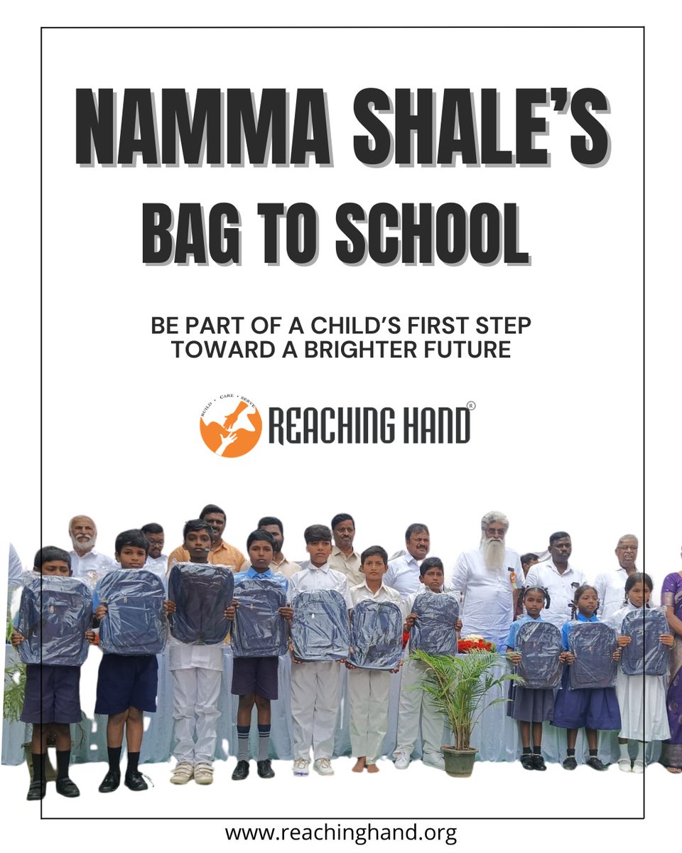 ReachingHandBlr's tweet image. Each bag we give carries pencils, books — and a brighter tomorrow.

As part of our Namma Shale&apos;s Bag to School Program, we distributed school bags to students at Seegaehalli.
Donate Now: reachinghand.org/donate/