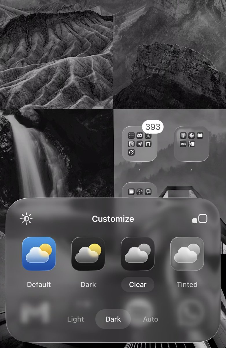 iOS 26 tip ~&gt; try the clear dark app icons