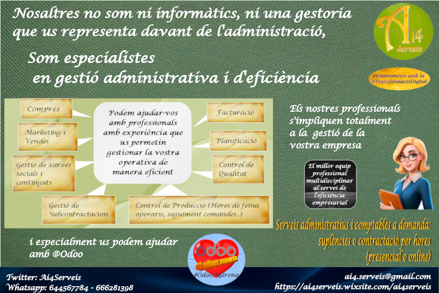 serveis38965's tweet photo. Que podem aportar-vos amb #SolucionsAi4:
📌Transformació Digital Eficient
📌Gestió Administrativa Proactiva
📌Gestió Documental Ordenada
📌Ajuda a Planificació/Organització de gestió
📌Suport eficient a presa de decisions
📌Millora #CostosVariables
#ServeisAdministratiusADemanda https://t.co/DBqIW4nR0f
