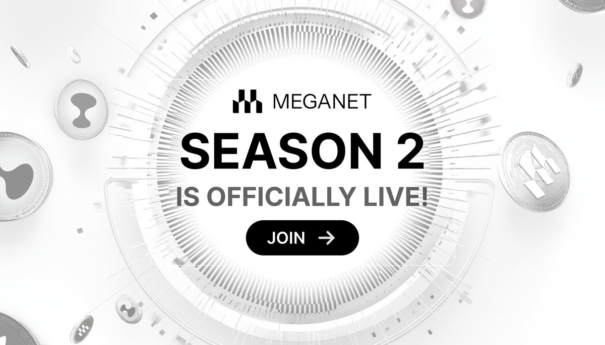 meganet_app's tweet image. Season 2 is OFFICIALLY LIVE!
Fresh start, bigger rewards, fairer play ⚡️
The race begins once more. The scoreboard is wiped clean. Time to crown the next wave of top contributors.
🚀 Meganet Season 2 - Hyperliquid Legacy: meganet.app