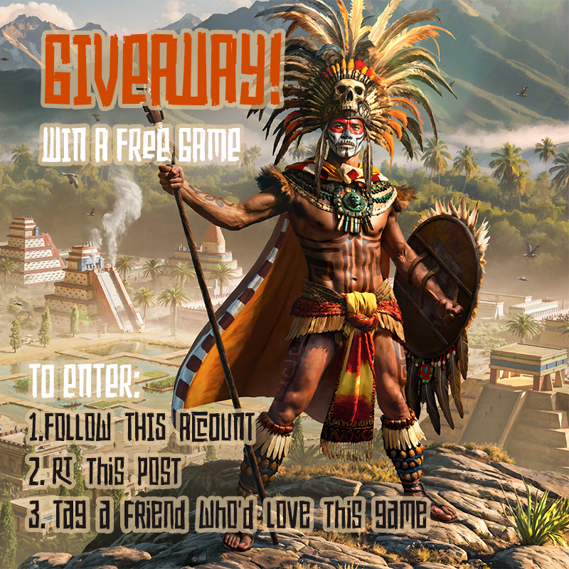 🌞 GIVEAWAY TIME! 🌞

Win a Steam key for Aztecs: The Last Sun – a survival city-builder where the gods demand sacrifice! 🩸🛕⚔️

To enter:
1️⃣ Follow <a href="/Empire_Crafters/">Empire Crafters</a>
2️⃣ RT this post
3️⃣ Tag a friend who’d love this game

🎁 There will be 5 winners announced in a week! 🍀