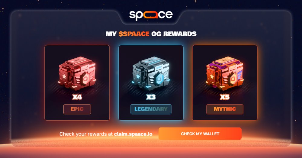 BossSkyman's tweet photo. Just claimed my OG Rewards on @spaace_io ✨
https://t.co/GrjANSVH8N
Don’t miss yours 👆
(Based on your NFT Volume) https://t.co/NNsjYsF8vp https://t.co/sJclfXlSsO