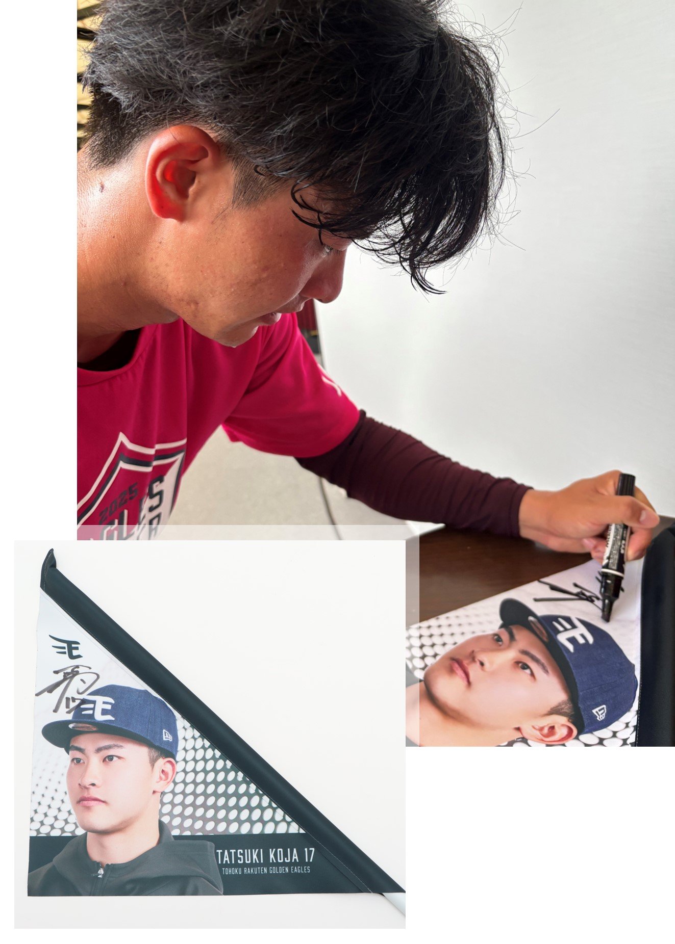 楽天イーグルス 古謝樹　直筆サイン入りフォトパネル✨ 初勝利記念　新品　数量限定 楽天イーグルス 古謝樹 直筆サイン入りフォトパネル✨ 初勝利