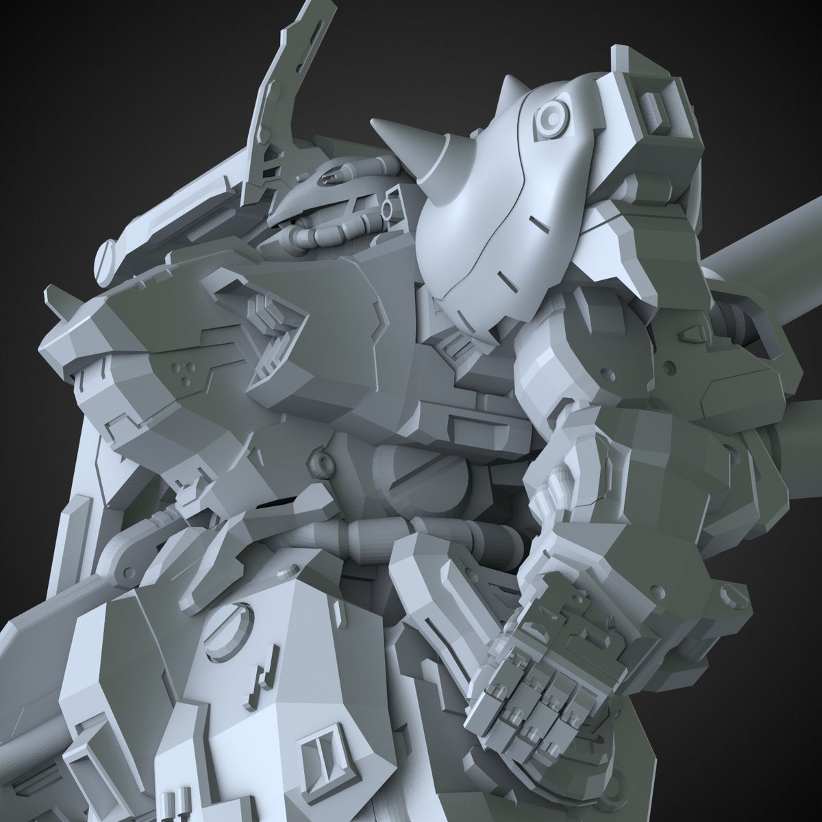 lcf_samleung's tweet photo. Zaku IV clean model version Closeup https://t.co/WF5mDtXFGN