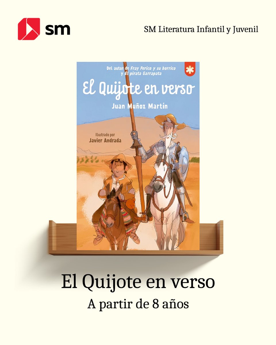 💫 Disfruta del regalo final que Juan Muñoz (<a href="/autorFrayPerico/">Juan Muñoz Martín</a>) ha dejado a sus lectores... 💫

📖 ¿Y si el Quijote volviera… pero en verso y con mucho humor? El maestro Juan Muñoz, creador de «Fray Perico» y «El pirata Garrapata», nos invita a redescubrir a Don Quijote y Sancho