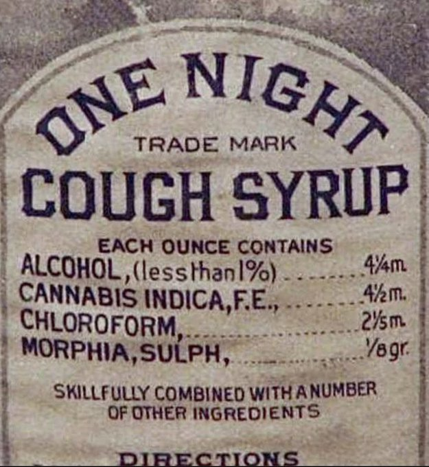 The 1930s were badass. They don't make cough syrup like this anymore 😀