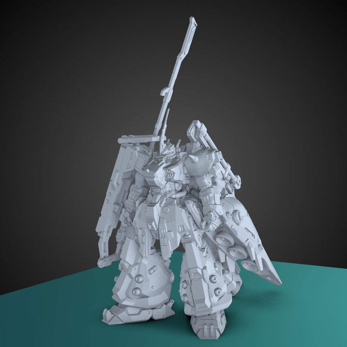 lcf_samleung's tweet photo. Zaku IV clean model version #zaku https://t.co/f5PNGdwJcN