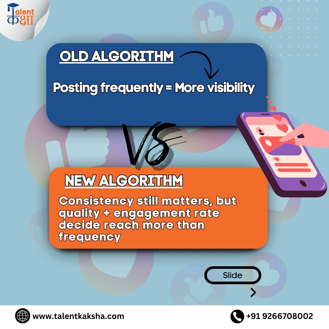 talentkaksha's tweet image. ⚡ Instagram’s algorithm has changed ⚡
Old rules VS New rules
From post, likes, hashtags for reach to Even small creators can win if content hooks viewers
#instagramtips #algorithmupdate #contentstrategy #socialmediagrowth #instagramseo #contentcreation #engagementstrategy