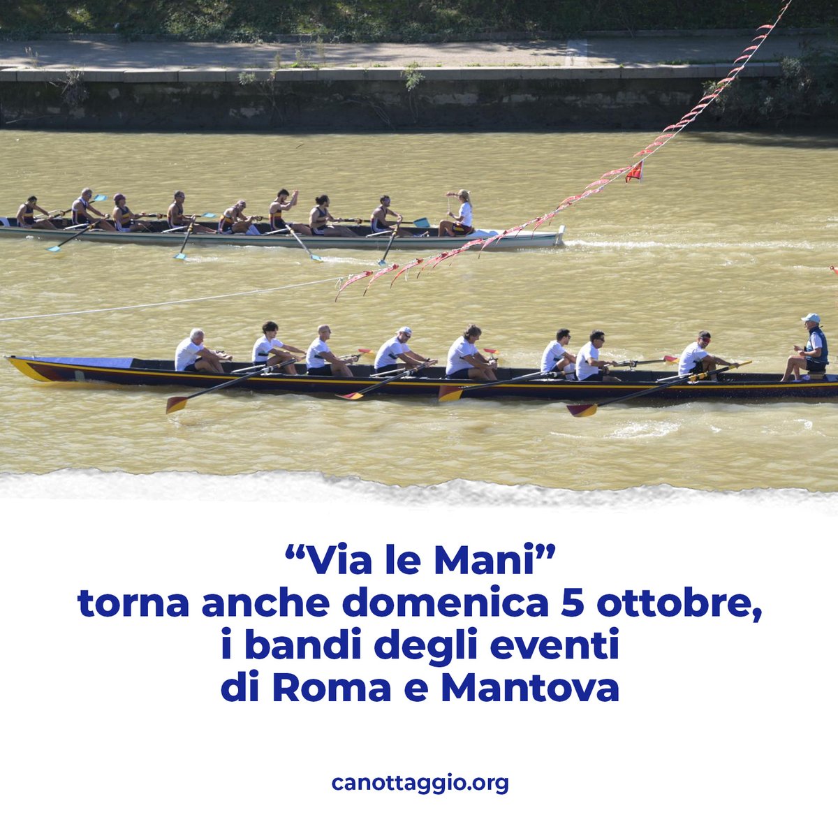 “Via le Mani” torna anche domenica 5 ottobre, i bandi degli eventi di Roma e Mantova - <a href="/canottaggio1888/">FederCanottaggio</a> 
⬇️
canottaggio.org/news/2025/via-… 

#vialemani #vialemani2025 #regata #canottaggio #noviolenzasulledonne 

<a href="/HandsOffWomen_/">HandsOffWomen</a>  <a href="/TelefonoRosaNaz/">Telefono Rosa</a>  #FICComitatoRegionaleLazio