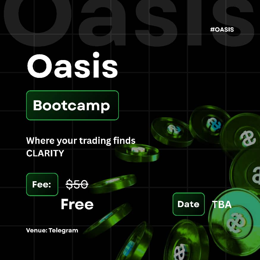 Beautiful morning I'll say

If you're still struggling with knowing your way around technical analysis. This is for you!!!

OASIS 

Will be hosting a 3weeks bootcamp. 

It'll be a game changer on how you see opportunities in this wild market 

Join us here 👇🏾