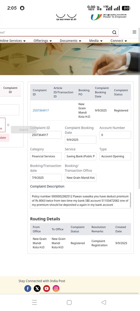 <a href="/PMOIndia/">PMO India</a> <a href="/narendramodi/">Narendra Modi</a> <a href="/AmitShah/">Amit Shah</a> <a href="/IndiaPostOffice/">India Post</a> post office me PLI karwa rkhi he jisme mera premium 2 bar Kat liya gaya hai  complain karne ke bad bhi Koi Samadhan nahin ho raha PMO portal per bhi shikayat darj nahin ho rahi aam public loot rahi hai Koi sunvaee nahin ho rahi