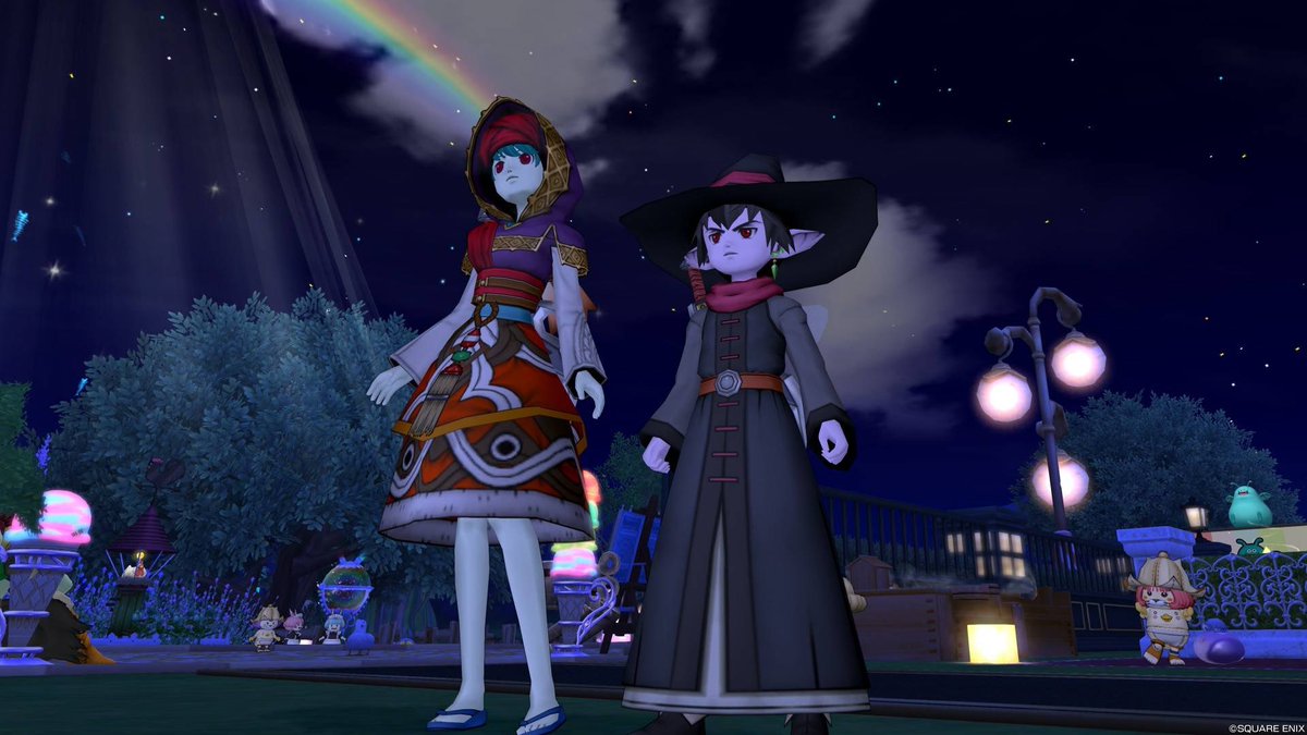 ちゅんタウンに入り浸ってるひとは新職業の装備もってないとかを理由にすぐ裸になったりしますが、ちゃんと着るタイプの2人です
しかもちゃんとセット装備です
あ、ちょくげきはサブキャラなのでバラバラ装備