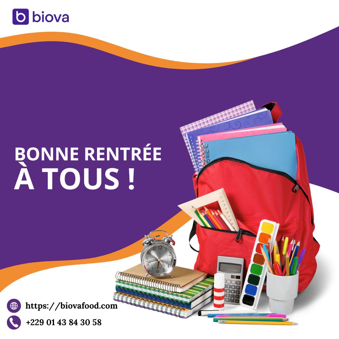 BiovaTech's tweet image. Biova souhaite à tous une très belle rentrée
Votre APP bientôt disponible 😉

#biovaafrica #biovaafrique #biovamoment #biovafood #bestphotochallenge #bonnerentréescolaire