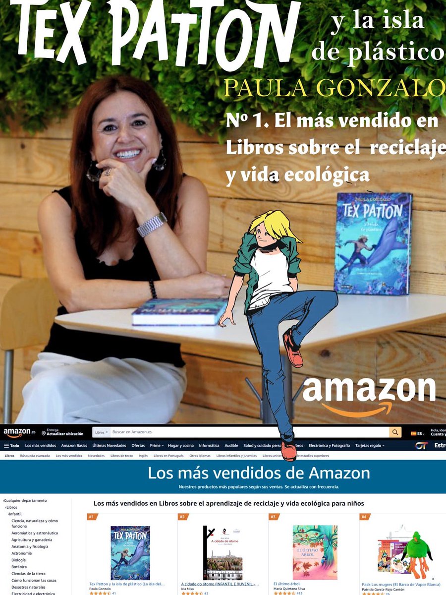 📚🌊Qué alegría contarte que #TexPatton se ha convertido en un Amazon Bestseller en la categoría de libros sobre el aprendizaje de #reciclaje y vida ecológica para niños. 🌍♻️ Si eres profes@r y te apetece organizar un encuentro con tus alumn@s ¡hablemos! <a href="/Planetadelibros/">PlanetadeLibros</a>