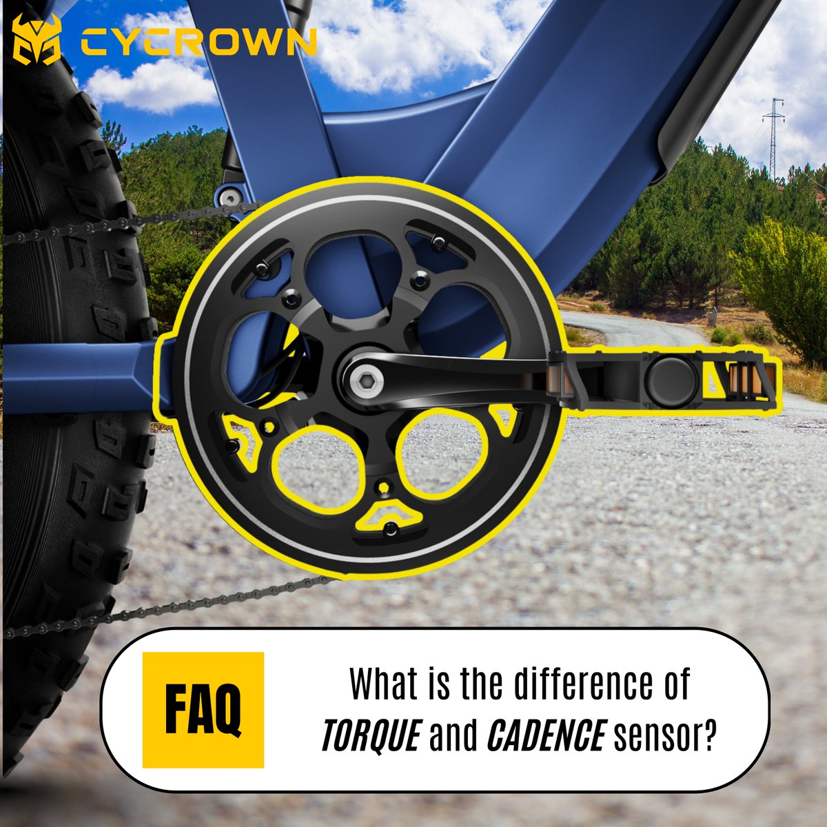 ⚡ Torque vs. Cadence – Which one’s for you? ⚡

👉 Torque = Harder you pedal, more boost. Smooth &amp; powerful.
👉 Cadence = Just pedal, motor kicks in. Easy &amp; steady.
🔥 Which one would YOU choose? Comment below! ⬇️

#CYCROWN #Ebike #Torque #Cadence #AllTerrainBike #ebikelife