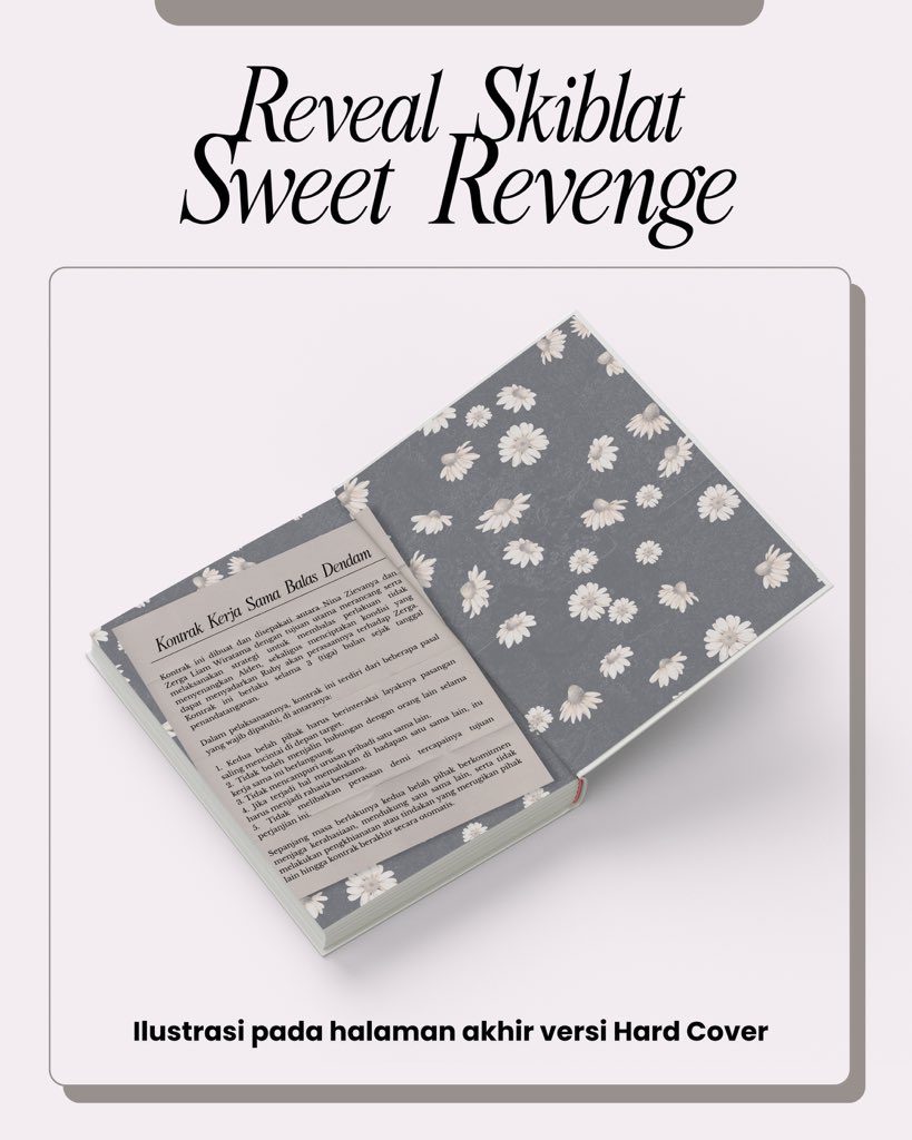 Reveal skiblat Sweet Revenge✨

Scene pas Zerga kasih surat balas dendam ke Nina sebagai bukti kalau mereka harus kerja samaaa🙂‍↔️☝🏻 Gemes banget, kaaannn?

Visual mereka juga🥹😍

Siap buat ikut pre-order tanggal 25 September nanti? <a href="/triviaindriani_/">triv🍒</a>