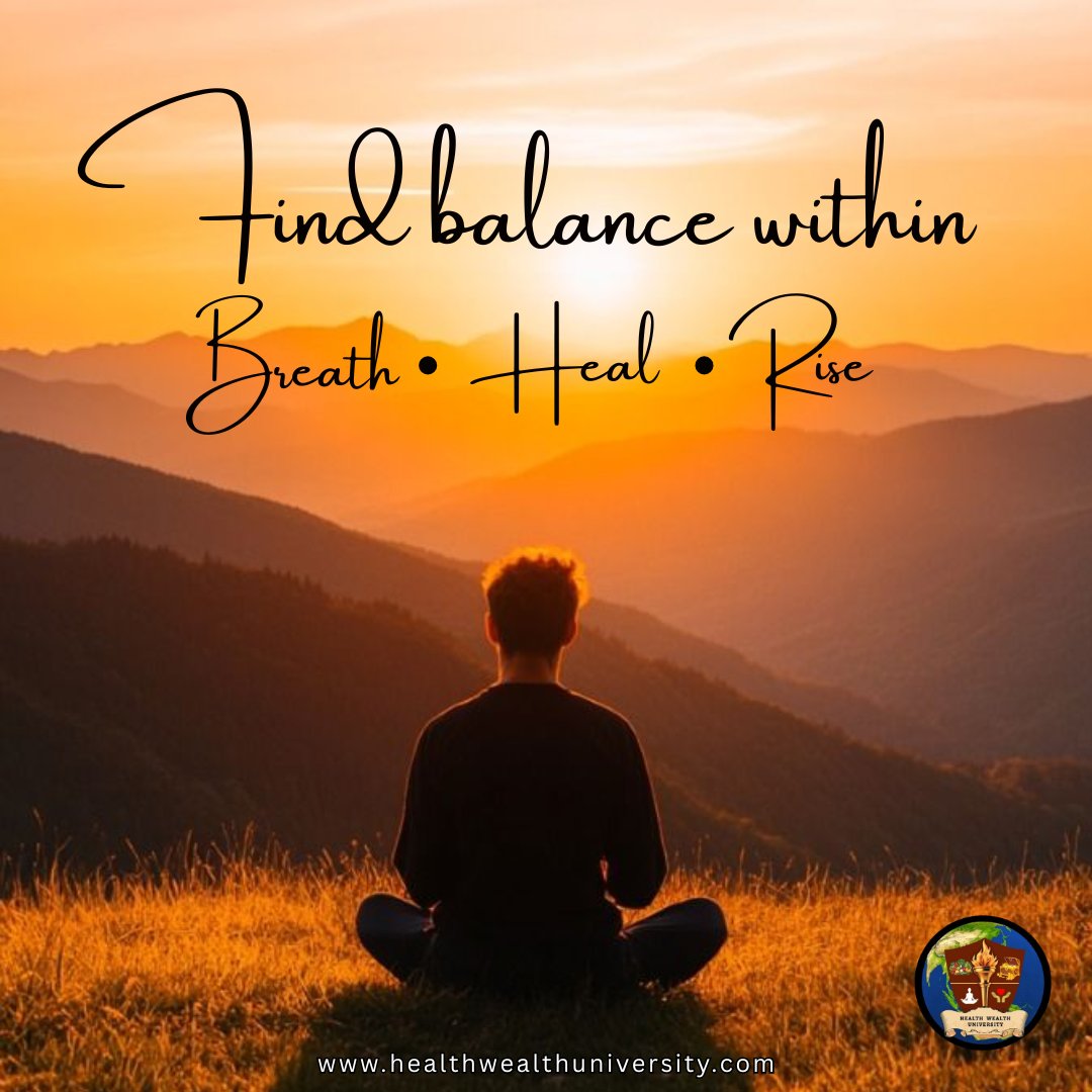 HealthWealthUni's tweet photo. Discover your inner peace and harmony. ๐
โจ Embrace the journey of self-discovery with every breathโheal, rise, and find balance within. Join us at Health Wealth University today!
๐ Start your journey now!
#FindBalance #BreathHealRise #HealthWealthUniversity https://t.co/ICqkLnz0da