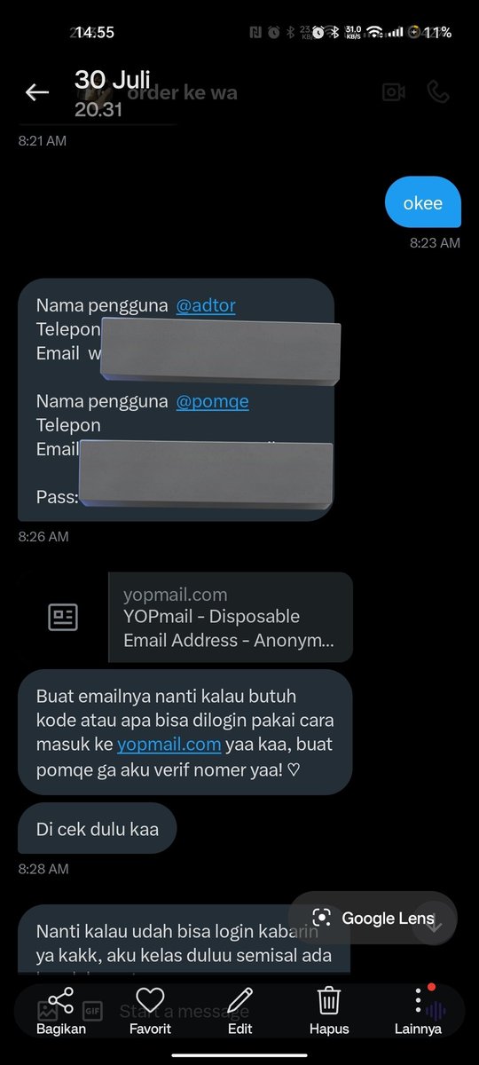 bcnal's tweet image. [HELP RT PLEASE]

SELLER RESELL UNAME YANG KEJUAL!

Aku beli uname @ adtor dan @ pomqe dari salah satu BA, aku lupa akun beliau karena aku udah hapus DM. Tapi aku masih simpen bukti payment dan dia drop data akunnya, ini buktinya. #zonauang
