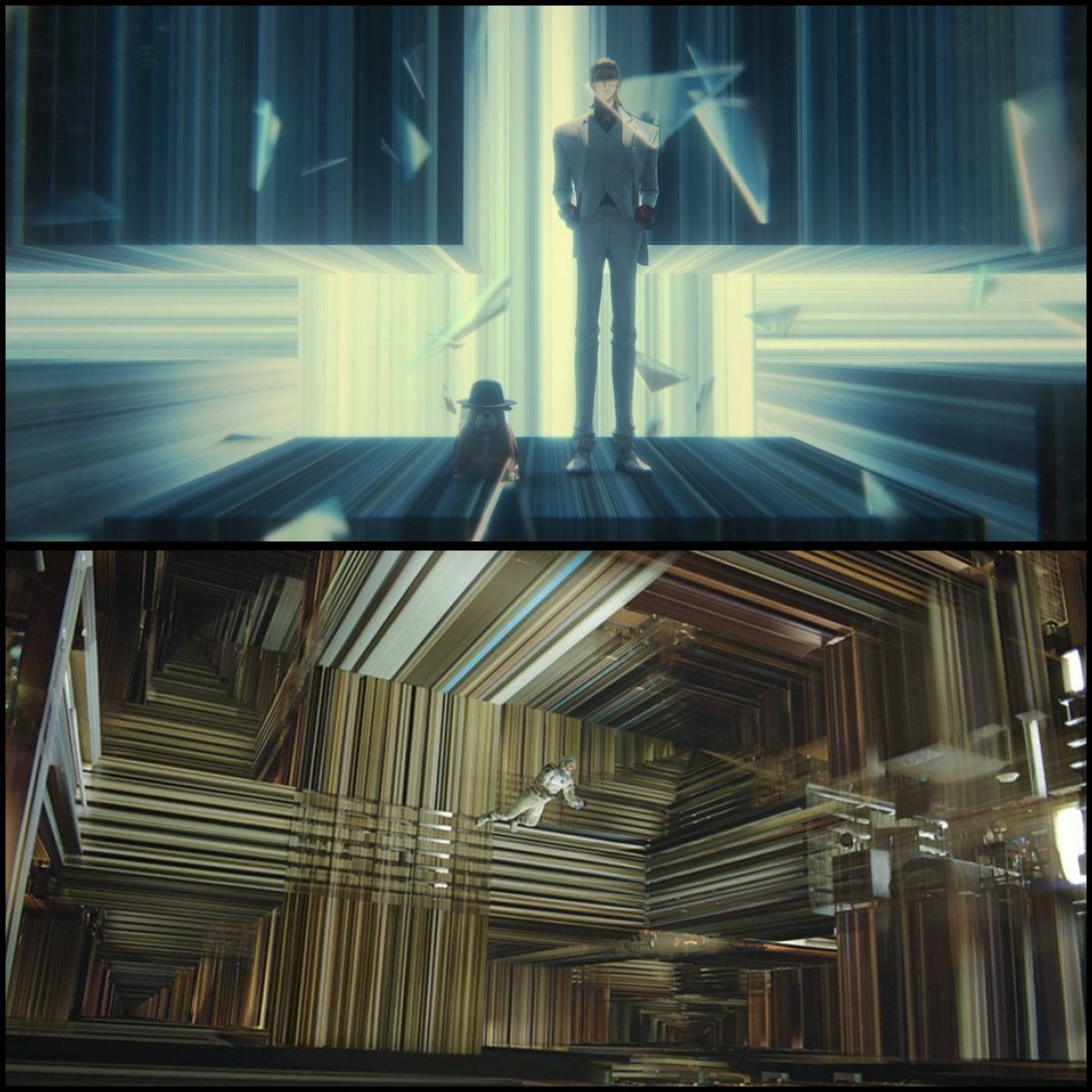 Xhaos_k's tweet photo. Immediately thought of the Tesseract from Interstellar when I saw this. He's 5th dimensional. Time is a physical construct for him.

I wonder if X saw the future where he remains a pawn of fate?

Also, cool little detail with his 2D self in the shard. Thread: 1/14
#TOBEHEROX https://t.co/UPti5qxfFD