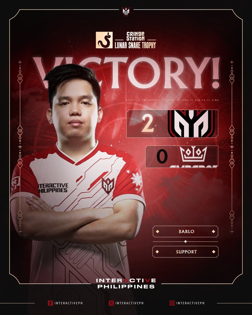 InteractivePH's tweet image. Reinforcement has Arrived!
2-0 Clean Sweep against the 🇵🇭Emperor!

#IAPBeast #LunarShakeTrophy #CringeStation