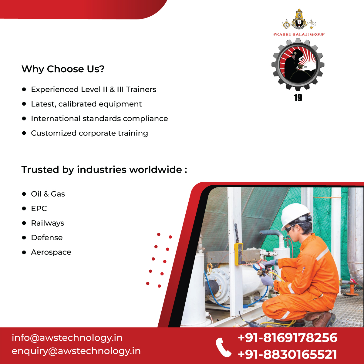 AWS_Tech_Center's tweet image. NDT Testing &amp;amp; Training Services

✔️ Detect defects without damage
✔️ Ensure safety &amp;amp; reliability
✔️ Trusted across Oil &amp;amp; Gas, Power, Marine, Aerospace &amp;amp; more

📞 +91-8169178256 | ✉️ enquiry@awstechnology.in
#NDT #SafetyFirst #IndustrialSkills #QualityControl