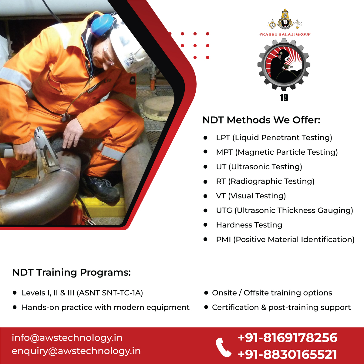 AWS_Tech_Center's tweet image. NDT Testing &amp;amp; Training Services

✔️ Detect defects without damage
✔️ Ensure safety &amp;amp; reliability
✔️ Trusted across Oil &amp;amp; Gas, Power, Marine, Aerospace &amp;amp; more

📞 +91-8169178256 | ✉️ enquiry@awstechnology.in
#NDT #SafetyFirst #IndustrialSkills #QualityControl