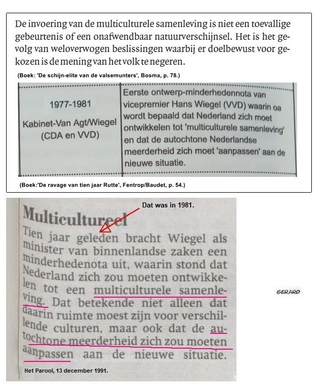 dutchdigge58644's tweet photo. 🚨 Laten we dit NOOIT vergeten: zonder inspraak van het volk besloot kabinet Van Agt I (CDA & VVD) dat NL een multiculturele “heilstaat” moest worden. De autochtone Nederlander moest zich maar aanpassen. 🤯
#Nederland #immigratie #VanAgt #CDA #VVD #multicultureel #wakkerworden #geschiedenis