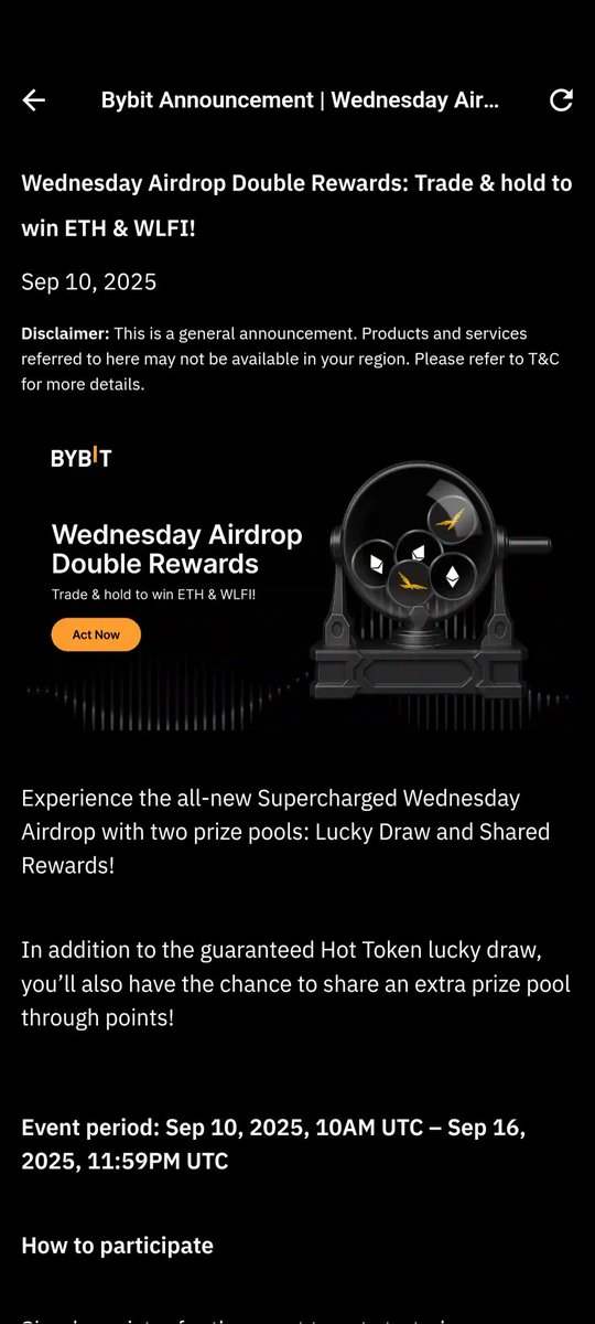 rschoudhary93's tweet photo. @BybitSouthasia #BybitTopPick

Bybit Wednesday Airdrop my one of the favourite event , easy task and big event and that come every Wednesday. https://t.co/HpzKYTAZGy