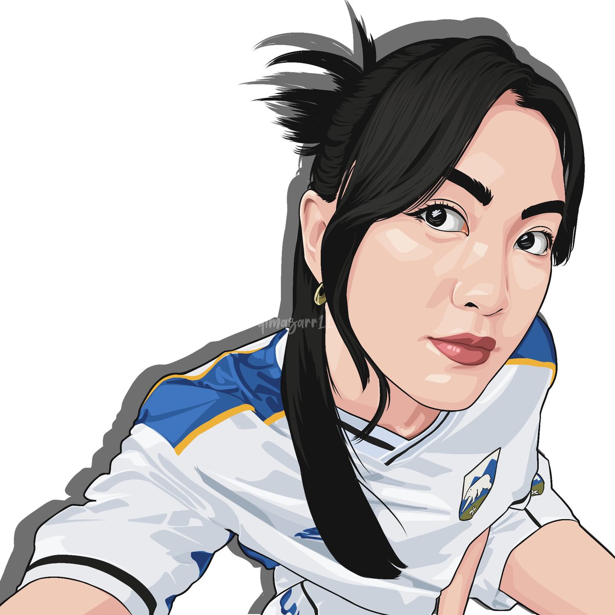 dimasarr11's tweet photo. "Yang kulihat sorotan tajam
Arsir dan jejak kautorehkan
Kuputuskan mengagumimu
Kukoleksi semua rilisan " - Canggih! @Greesel_JKT48
Hepi #GreeSelasa #JeketianArtwork #vtr48 https://t.co/jUdTi5uvX2