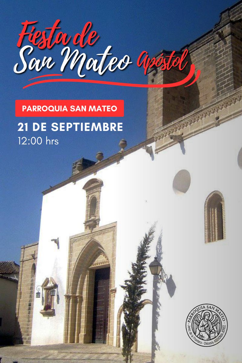 FIESTA SAN MATEO APÓSTOL Y EVANGELISTA

Desde nuestra Parroquia y de la mano de nuestro Párroco nos invitan a que participemos todos los hermanos y devotos a la Santa Misa que se celebrara en honor a San Mateo Apóstol y Evangelista, titular de la Parroquia, el próximo domingo 21
