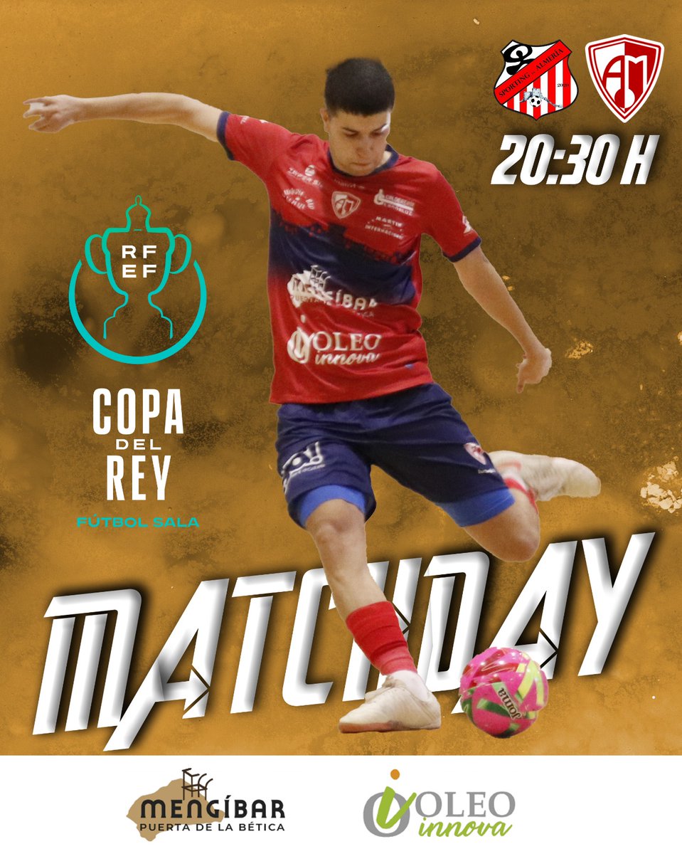 ¡Hoy tenemos partido de Copa del Rey! Nos vamos hasta Almería para intentar superar la primera eliminatoria del torneo del KO.

🆚 @sportingfsalmeria Biocampojoyma
📅 16 de septiembre
⏱ 20:30 horas
🏟 José Antonio Segura

#futsalRFEF #copadelrey #matchday