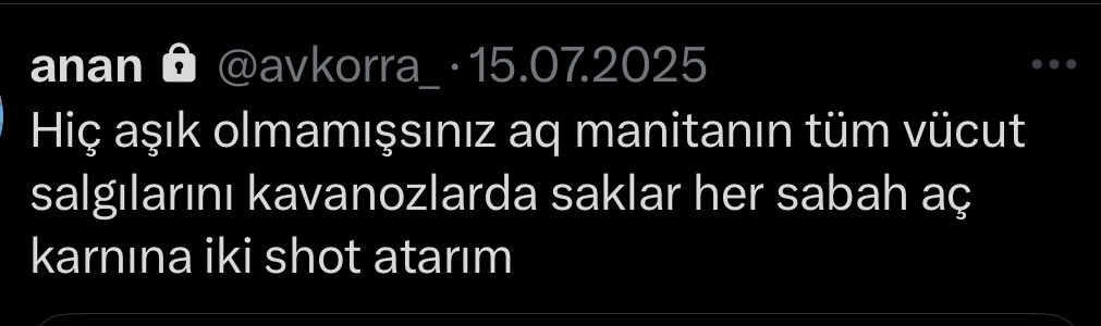 Bunları privde hep anlattık