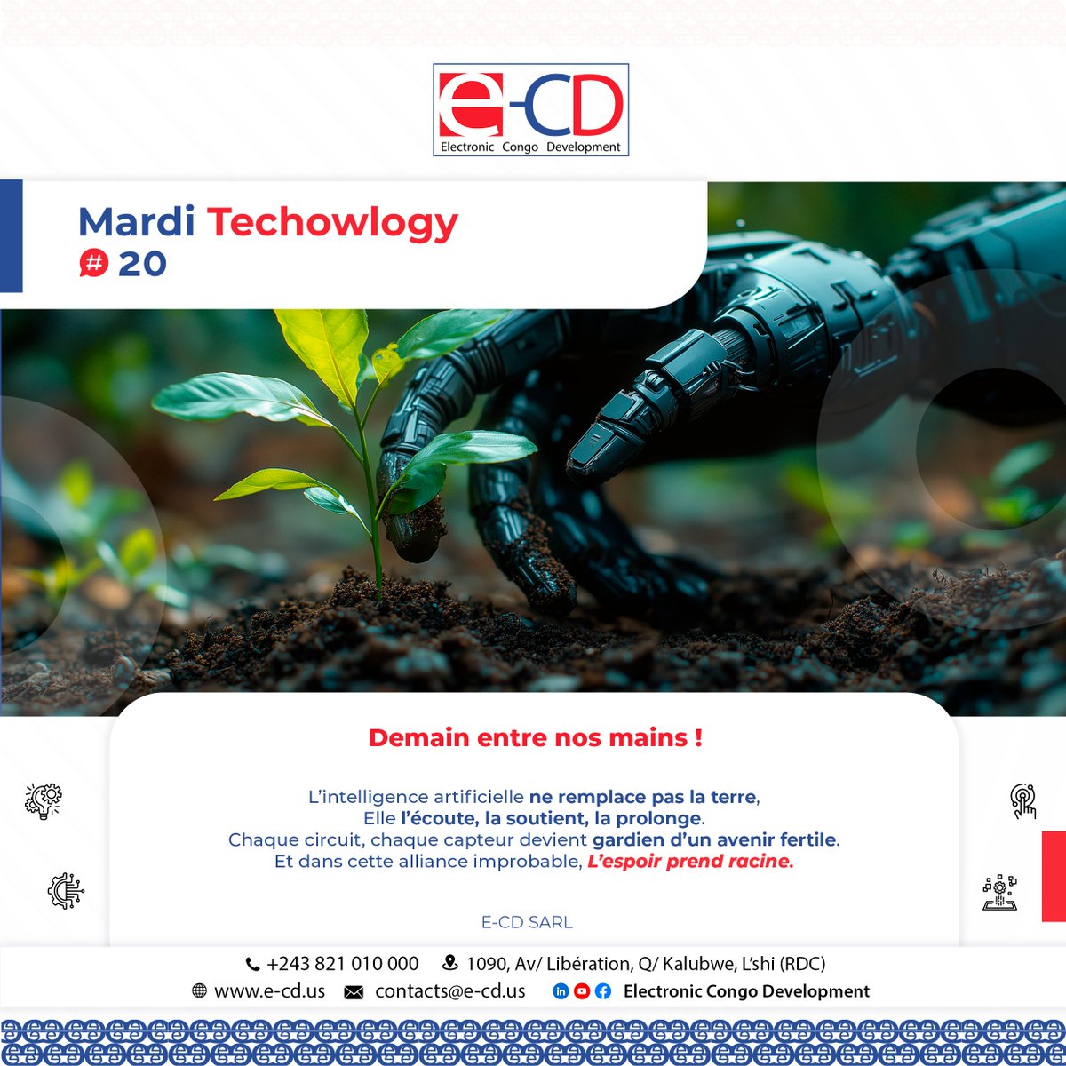 eCD_sarl's tweet photo. Une Alliance Fertile Entre Nature Et Innovation.
---
A Fertile Alliance Between Nature and Innovation.

#Business #Ventes #Entreprise #PME #Société #IT #Informatique #Organisation #Solutions #Technology #Technologie #Microsoft #M365 #Teams #Outlook https://t.co/0raUj3px8B