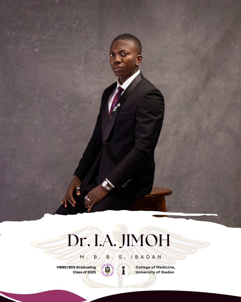And we made it with a million stories to tell

It’s now Dr. Jimoh Irfan Adeiza, MB;BS (Ibadan)