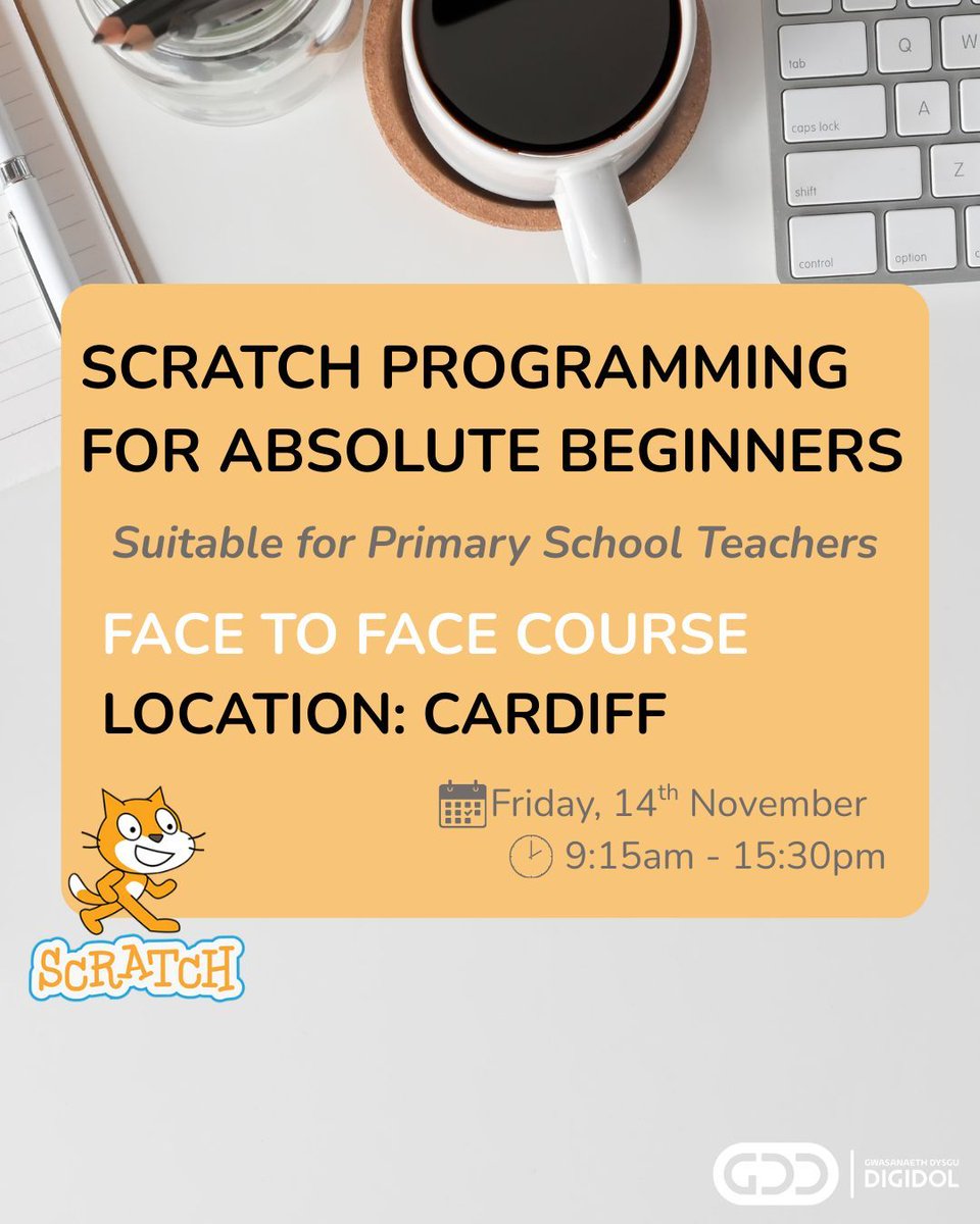 📣Cwrs Rhaglennu Scratch wyneb yn wyneb!

Cwrs i'r dibrofiad i ddefnyddio'r meddalwedd rhaglennu Scratch!

Cyflwynydd: Daron Harris👨🏫

Byddwn sesiwn yn:

📍 Caernarfon
📍 Conwy
📍 Caerdydd

Cost: £139.99

I gofrestru👉 tinyurl.com/yveadawu