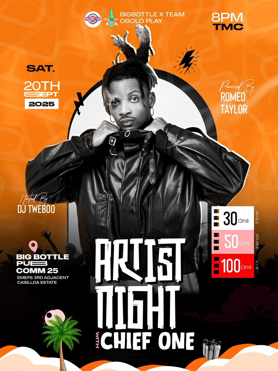 TEMA, it’s your turn!
BIG BOTTLE, Comm 25 this Saturday, 20th Sept. Let’s make it loud! See you soon🇬🇭🐅❤️ #WhatIsThat