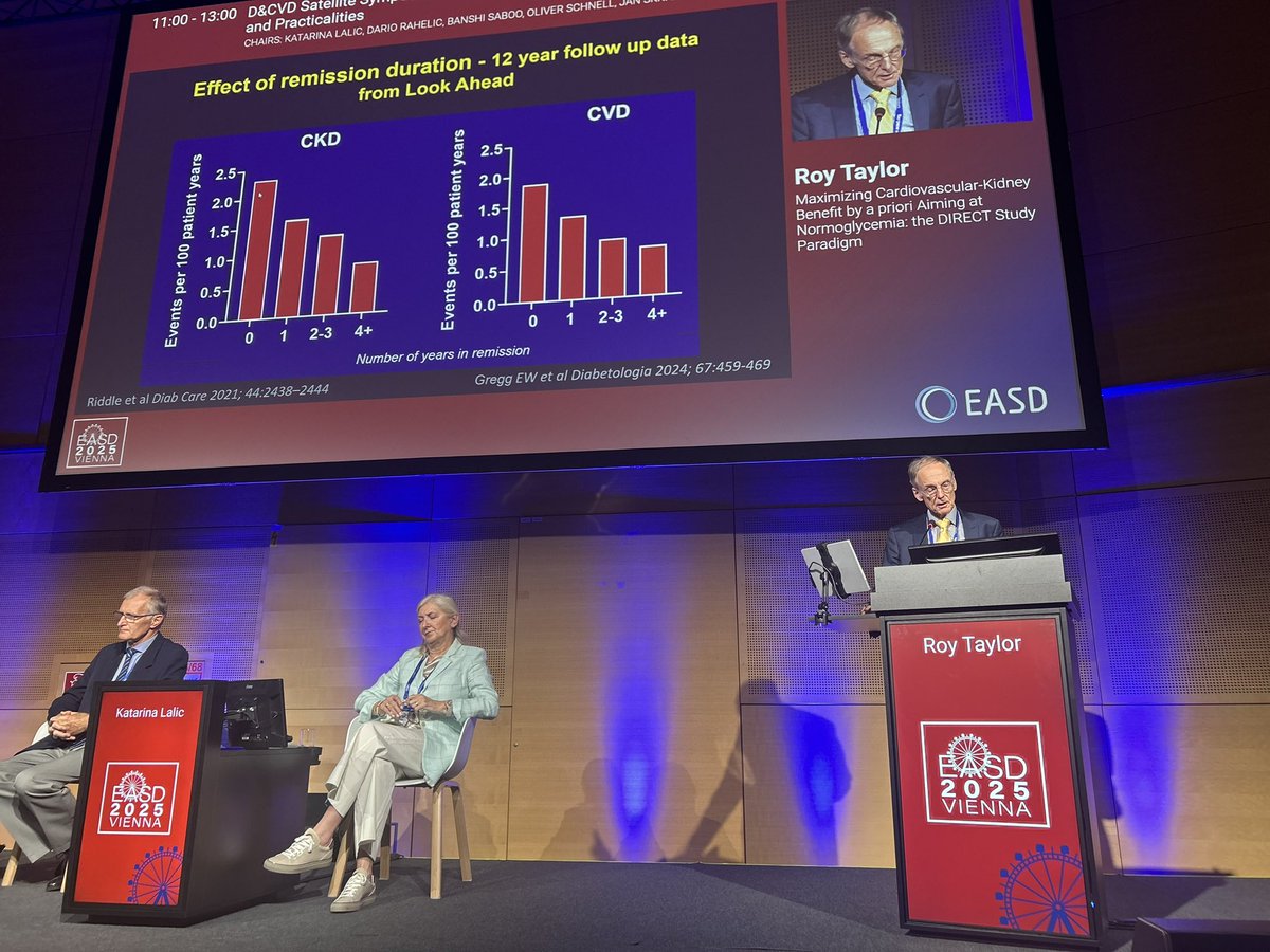 YepezDra's tweet image. Dr. Roy Taylor about Type 2 diabetes remission: it is all about liver, and yes, it is quite feasible. #EASD2025