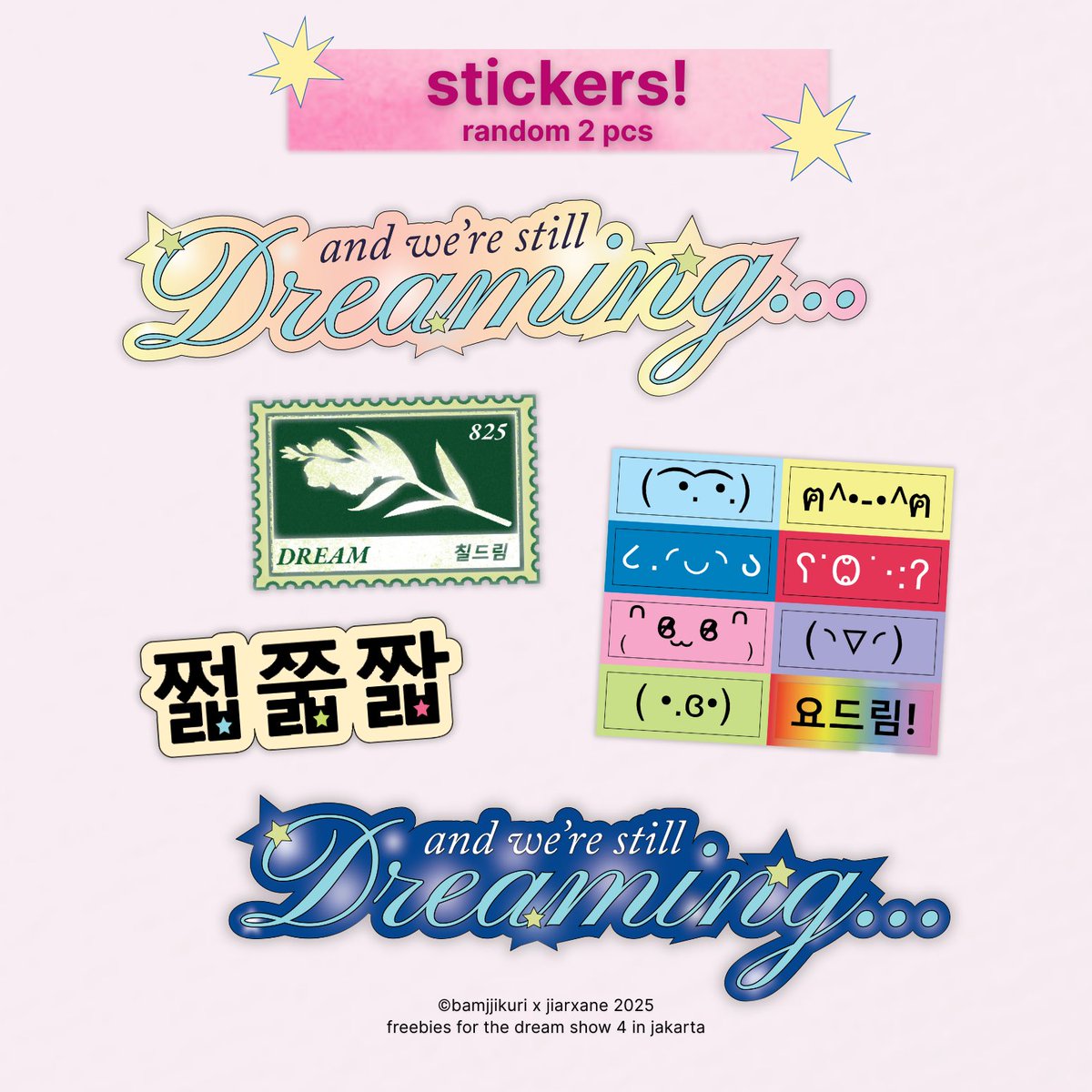 ⋆｡°✩ — rt &amp; like are appreciated ⋆⭒˚.⋆

freebies for tds 4 in jakarta
by <a href="/bamjjikuri/">𓆝 𓆟 𓆞</a> and <a href="/jiarxane/">☻</a>

⋆⊹₊⟡ JIS – Jakarta, IDN (27–28 Sept)
you will get: 1 pc fanlight ring + 2 pcs stickers (random)

claim: say hi to us! ✧

see you soon! ⋆｡°✩
#THEDREAMSHOW4_IN_JAKARTA